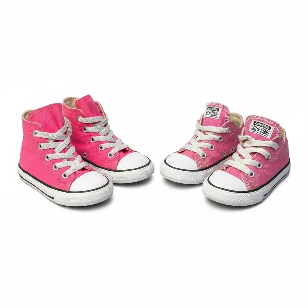 💗 Converse All Star Toddler & Kids Pink Canvas Sneakers‎ (2 Pairs) size 7 & 6